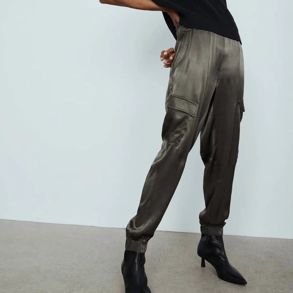 Melissa Nepton Jacob Satin Joggers in Black